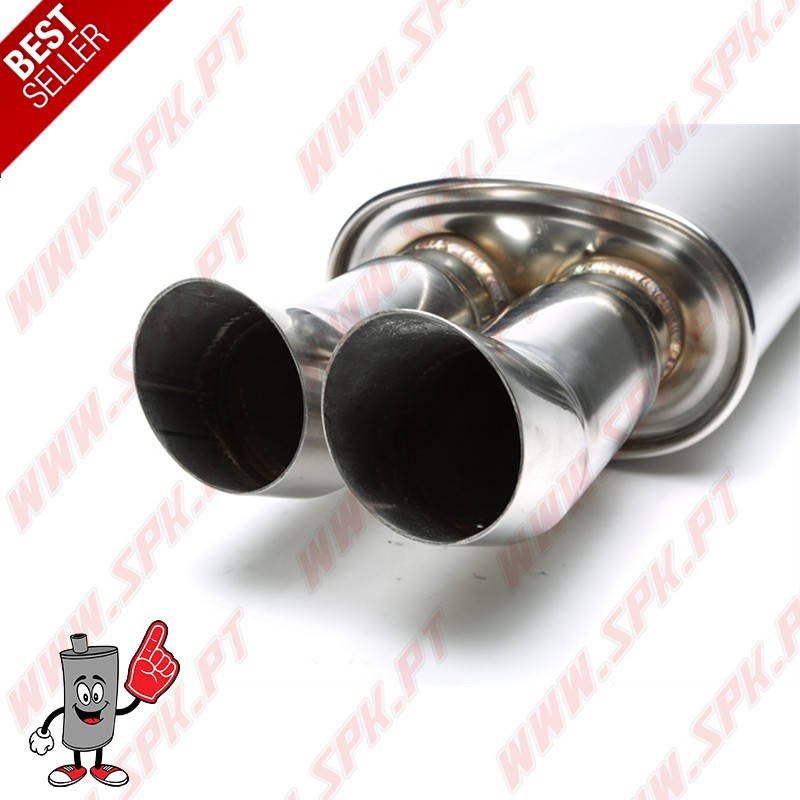 Escape Inox Universal Look DTM - C/Ponteiras Duplas 2x76mm