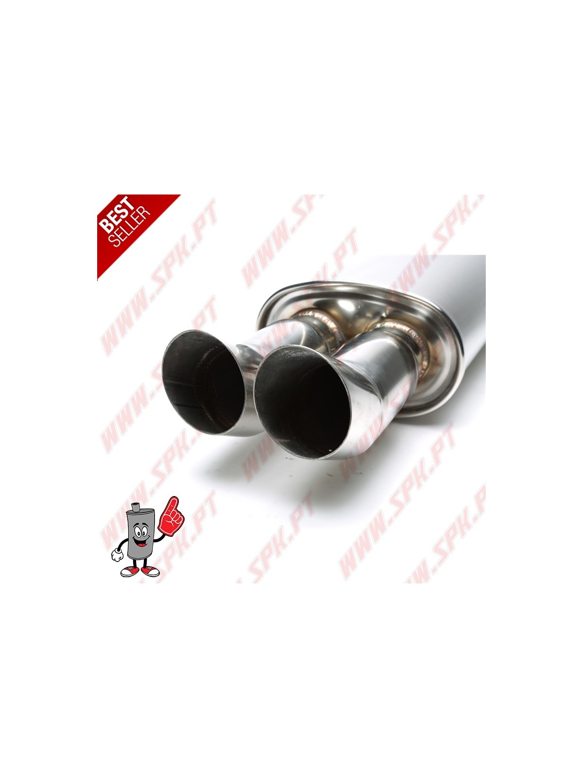 Escape Inox Universal Look DTM - C/Ponteiras Duplas 2x76mm