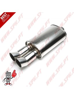 Escape Inox Universal Look DTM - C/Ponteiras Duplas 2x76mm