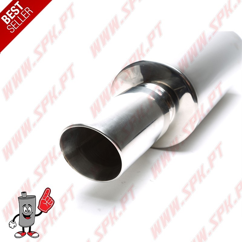 Escape Inox Universal - C/Ponteira Oval 75x77mm