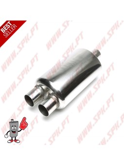 Escape Inox Universal - C/Ponteiras Duplas 2x52mm