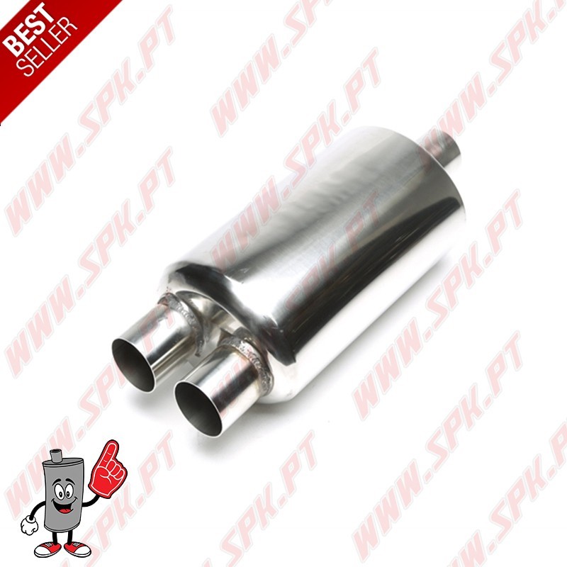 Escape Inox Universal - C/Ponteiras Duplas 2x52mm