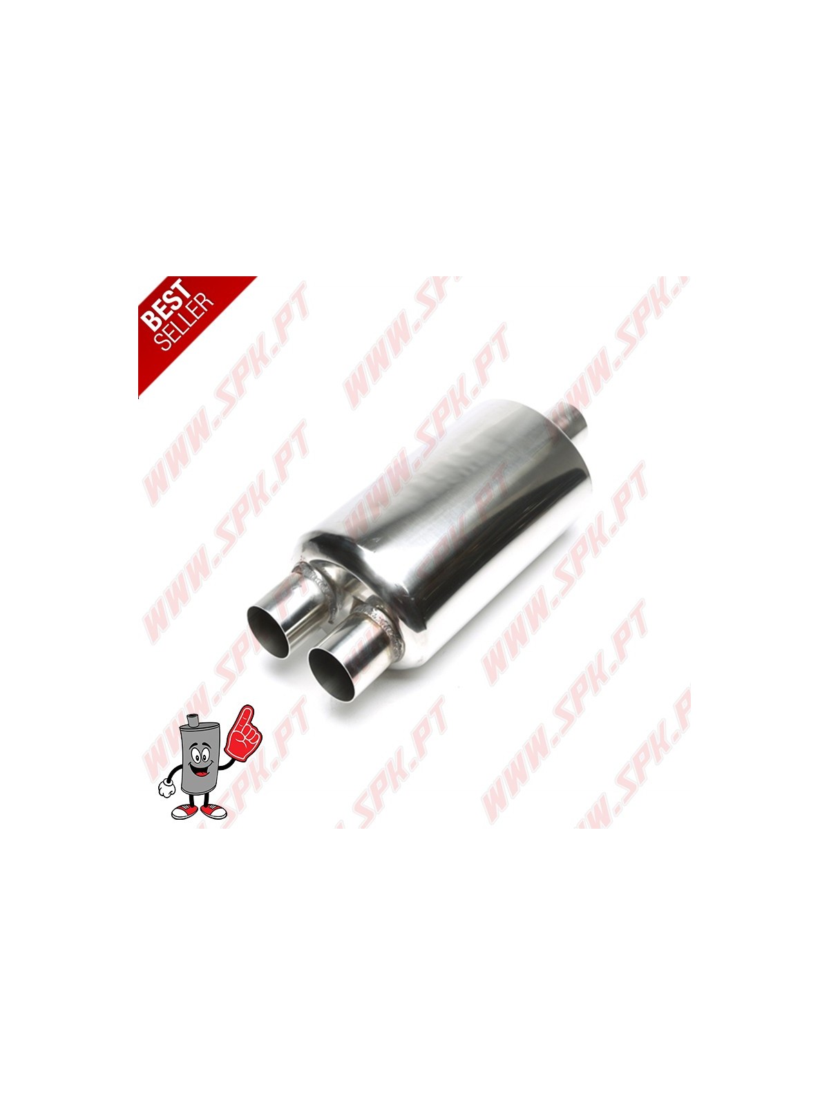 Escape Inox Universal - C/Ponteiras Duplas 2x52mm