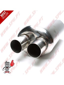 Escape Inox Universal - C/Ponteiras Duplas 2x52mm