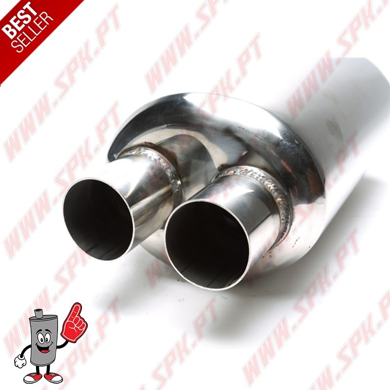 Escape Inox Universal - C/Ponteiras Duplas 2x52mm