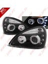 Faróis Angel Eyes LED / BLack - Renault Clio 2 (2001-2005)