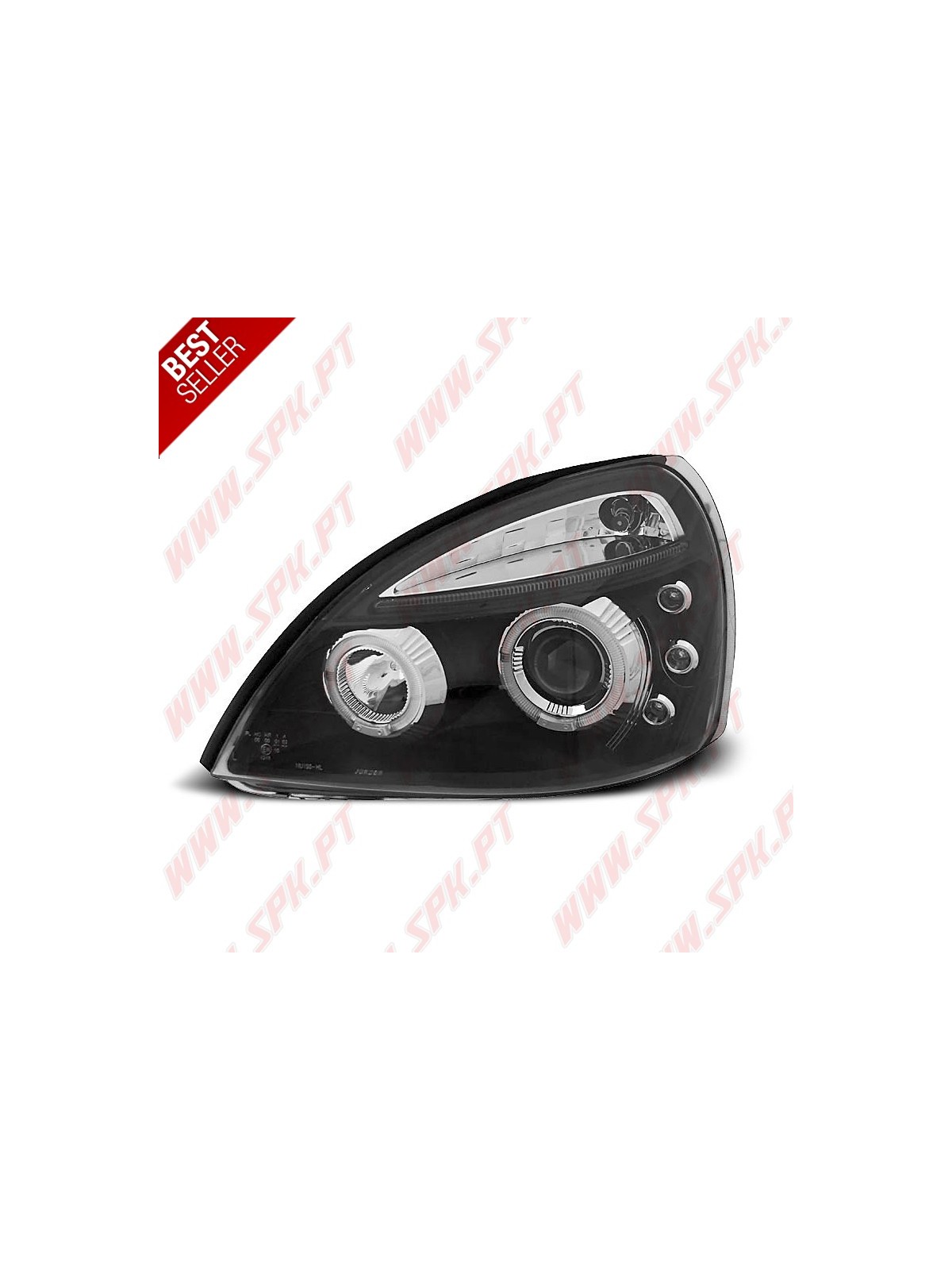 Faróis Angel Eyes LED / BLack - Renault Clio 2 (2001-2005)
