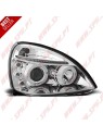 Faróis Angel Eyes LED / Chrome - Renault Clio 2 (2001-2005) Faróis Angel Eyes LED / Chrome - Renault Clio 2 (2001-2005)