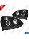 Faróis Angel Eyes CCFL / Black - Renault Clio 2 (2001-2005) Faróis Angel Eyes CCFL / Black - Renault Clio 2 (2001-2005)