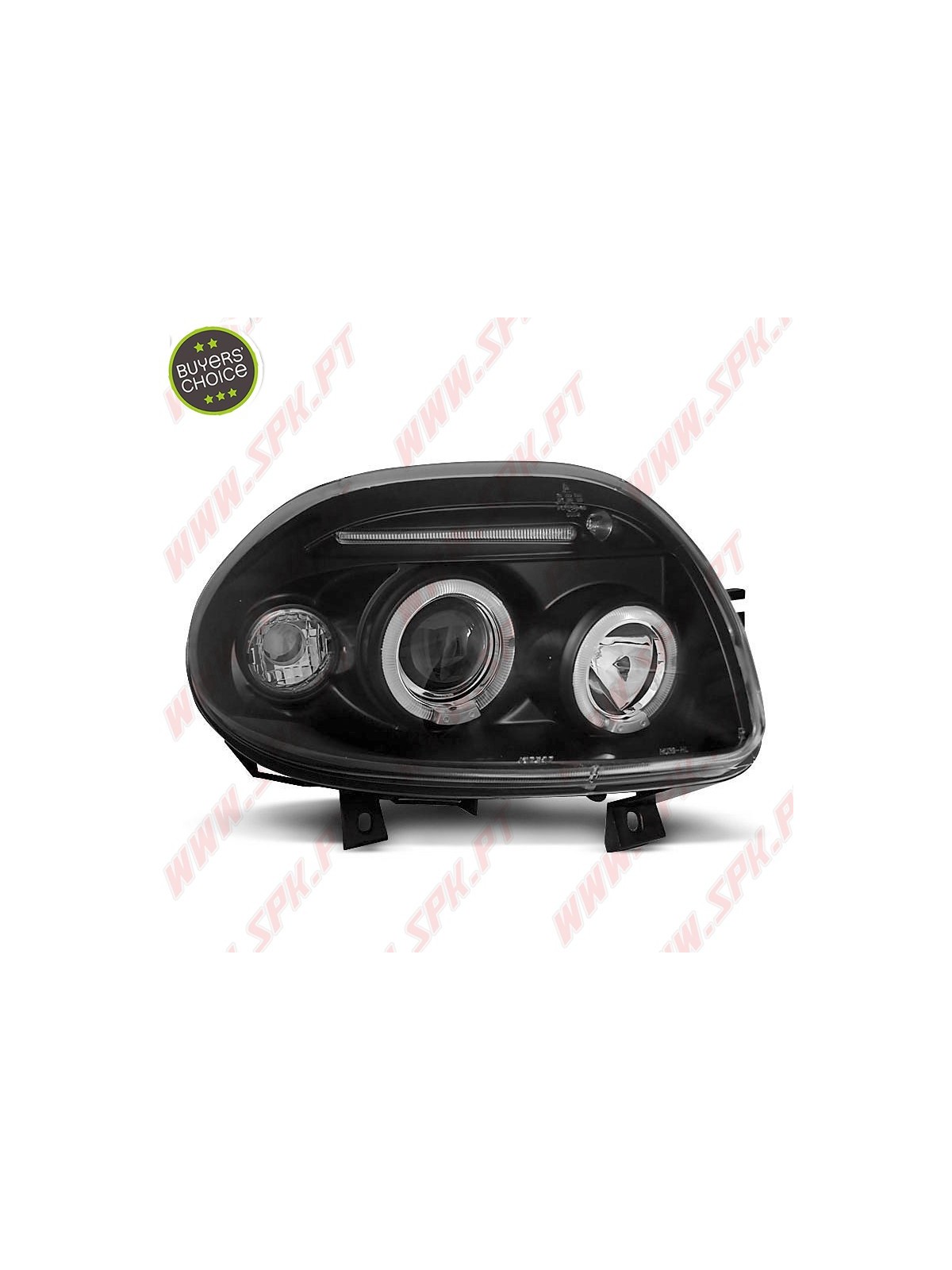 Faróis Angel Eyes LED / Black - Renault Clio 2 (1998-2001)