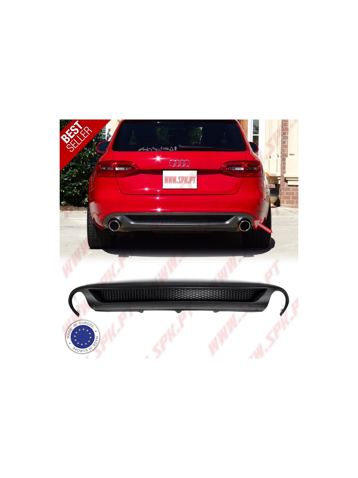 Difusor Traseiro - Audi A4 B8 Avant / Sedan (2007-2012) Difusor Traseiro - Audi A4 B8 Avant / Sedan (2007-2012)