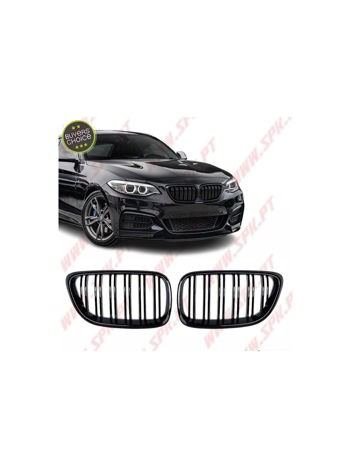 Grelhas Frontais Look M-Performance BMW F22 / F23 / F87 M2 (2014-2020)