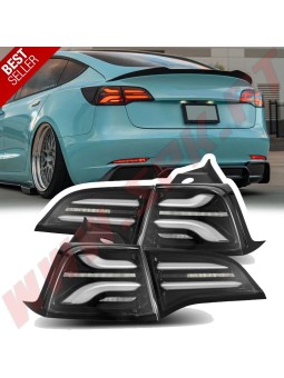 Farolins FULL LED-BAR Black - Tesla Model 3 / Y (2017-2023)