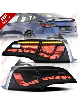 Farolins FULL LED-BAR Smoke Grey - Tesla Model 3 / Y (2017-2023)