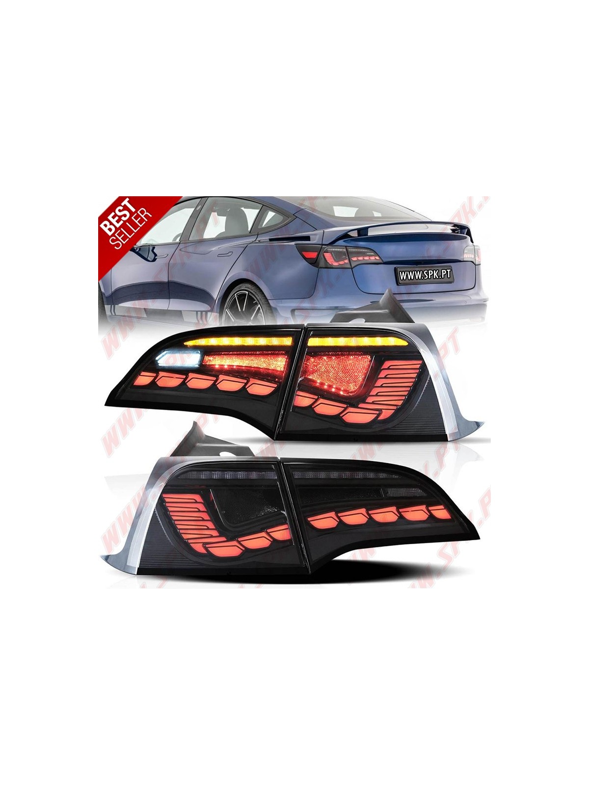 Farolins FULL LED-BAR Smoke Grey - Tesla Model 3 / Y (2017-2023) Farolins FULL LED-BAR Smoke Grey - Tesla Model 3 / Y (2017-2023)