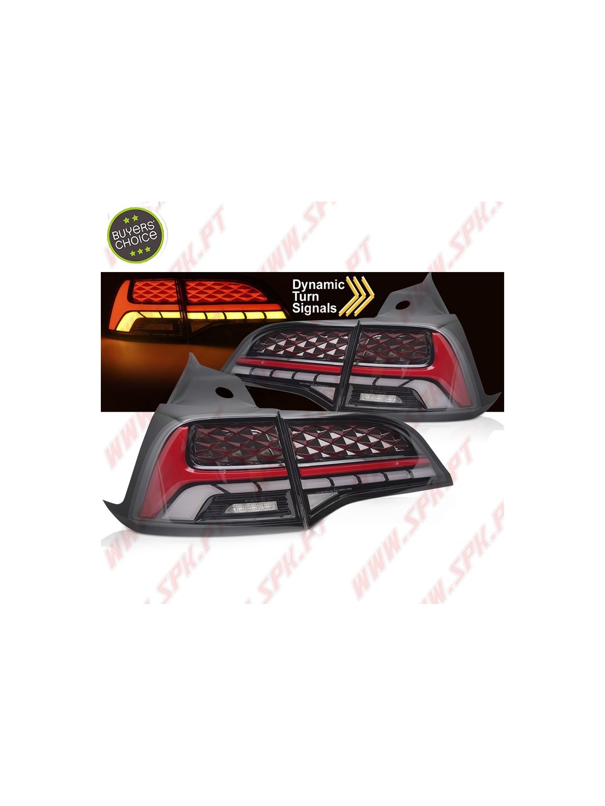 Farolins FULL LED-BAR Grey+Red - Tesla Model 3 / Y (2017-2023)