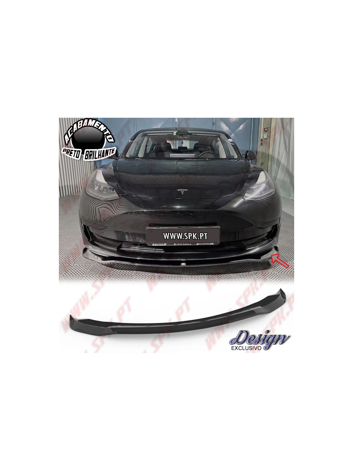Lip Spoiler Frontal V.1 - Tesla Model 3 (2017-2023)