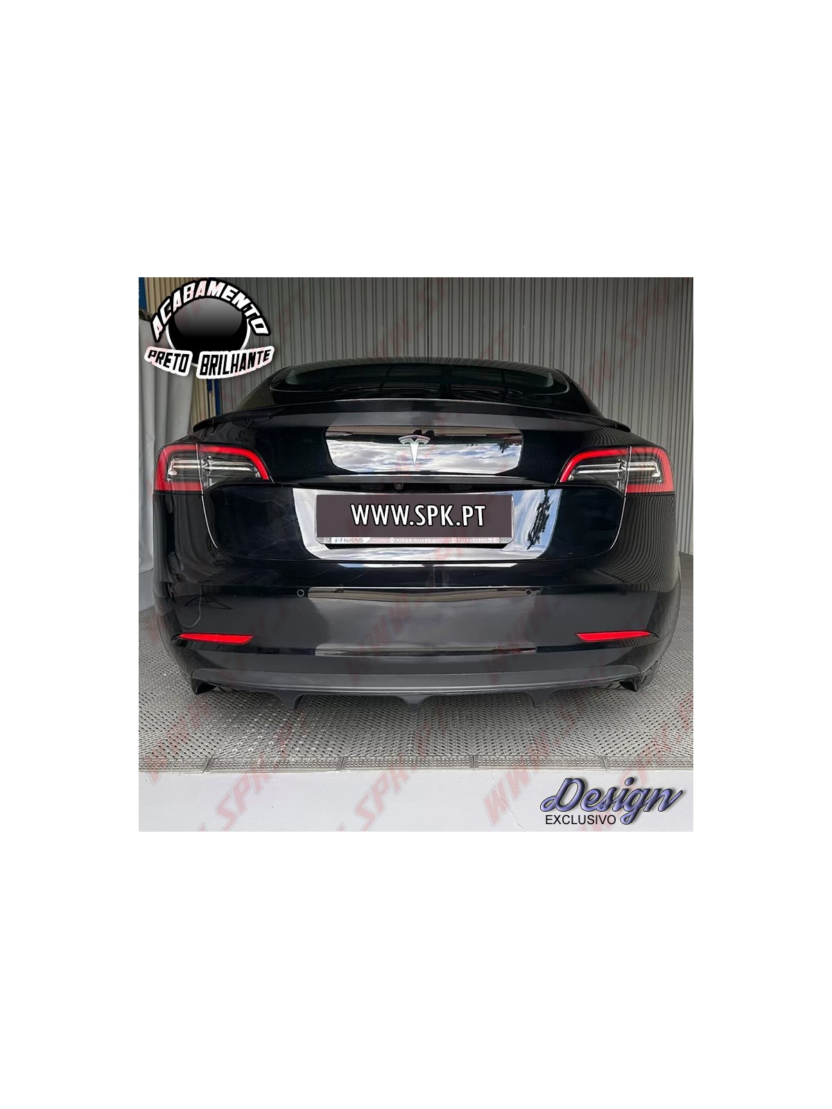 Difusor Traseiro V.1 - Tesla Model 3 (2017-2023)