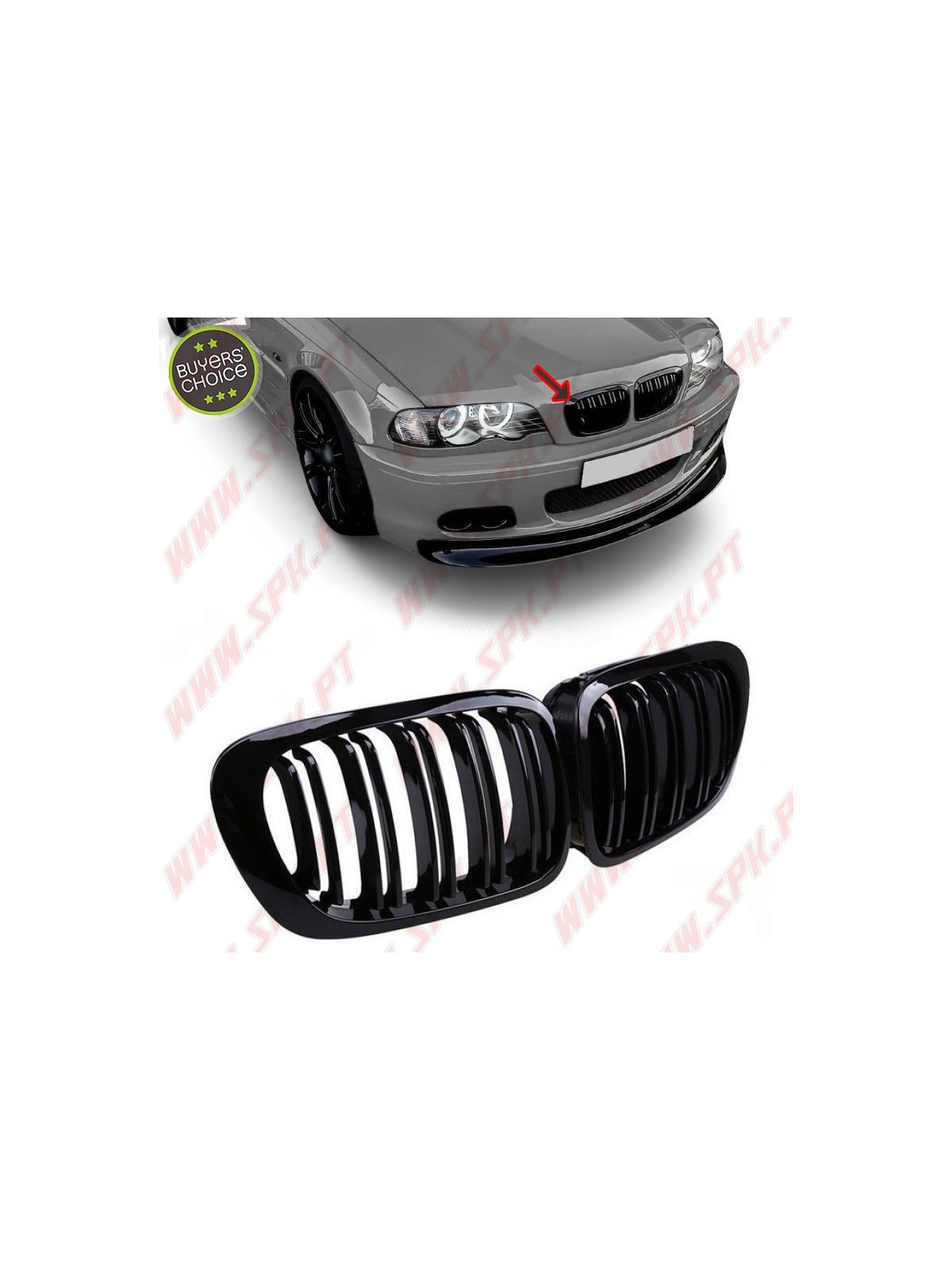 Grelhas Frontais Look M-Performance BMW E46 Coupe / Cabrio (1999-2003) Grelhas Frontais Look M-Performance BMW E46 Coupe / Cabrio (1999-2003)
