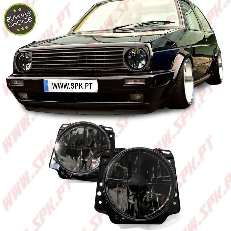 Faróis Cristal Smoke Cross - VW Golf 2 (1983-1992)
