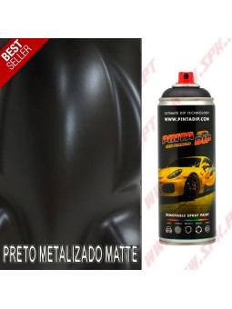 Spray 400ml Pinta Dip - Preto Metalizado Matte