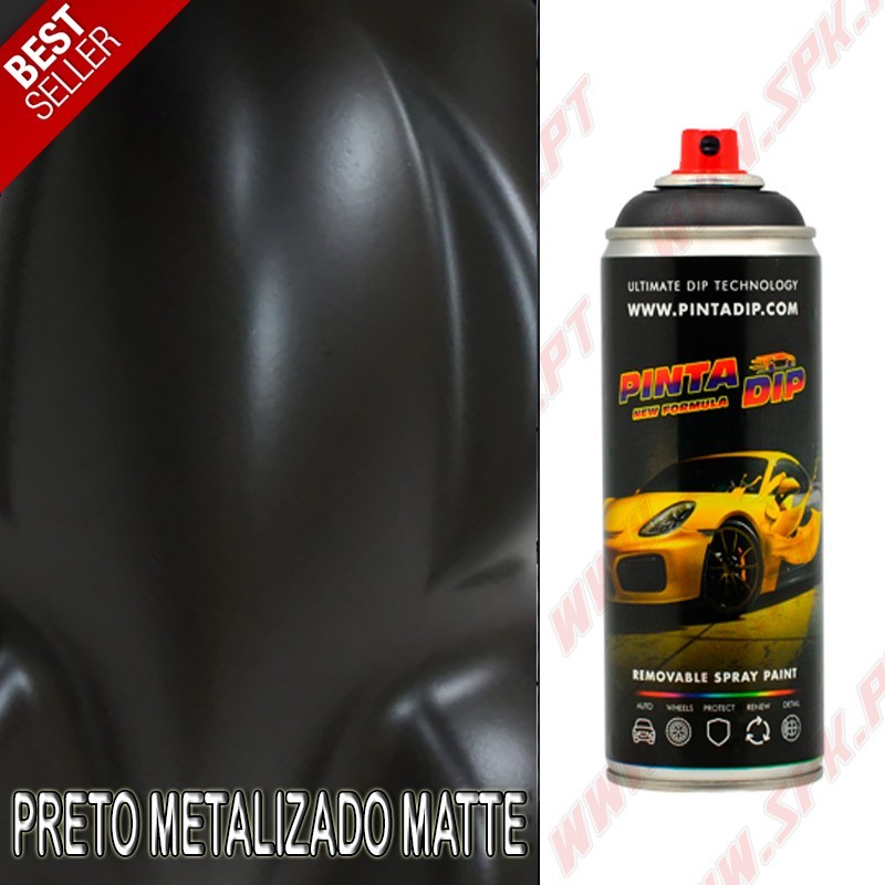 Spray 400ml Pinta Dip - Preto Metalizado Matte Spray 400ml Pinta Dip - Preto Metalizado Matte