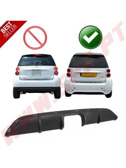 Difusor Traseiro - Smart Fortwo 451 Facelift Anniversary Edition (2009-2014)