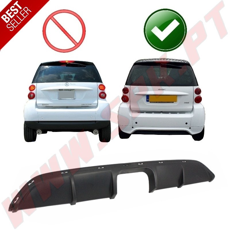 Difusor Traseiro - Smart Fortwo 451 Facelift Anniversary Edition (2009-2014)