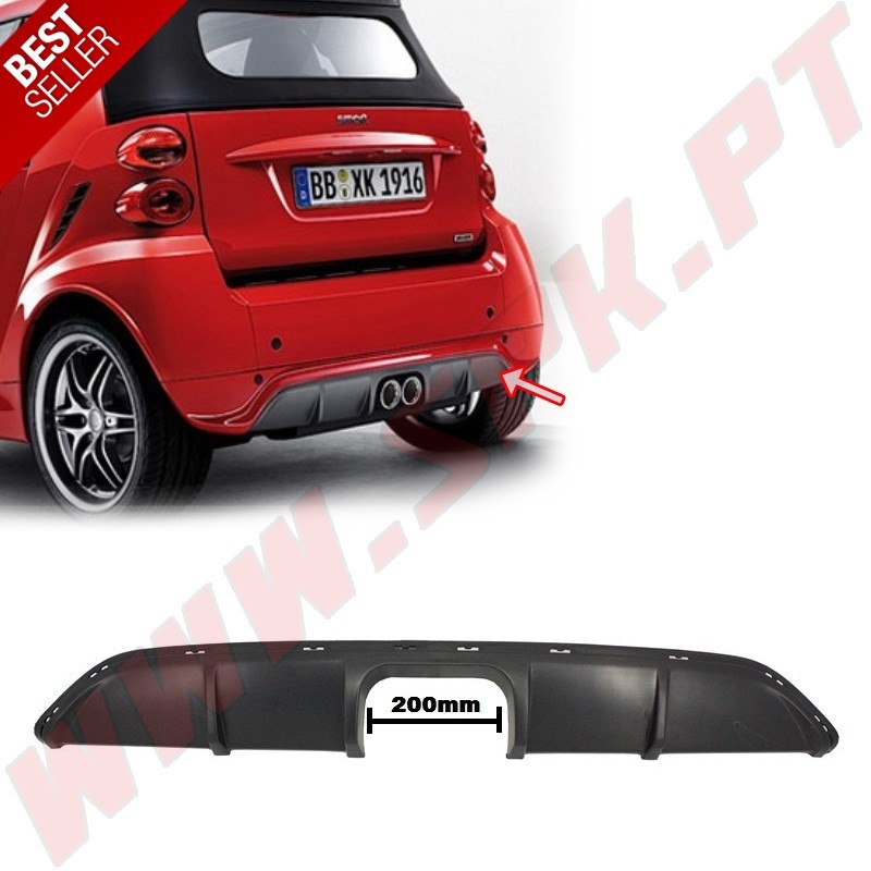 Difusor Traseiro - Smart Fortwo 451 Facelift Anniversary Edition (2009-2014)