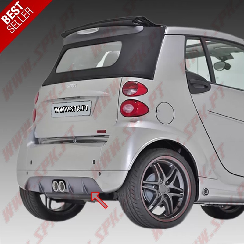 Difusor Traseiro - Smart Fortwo 451 Facelift Anniversary Edition (2009-2014)